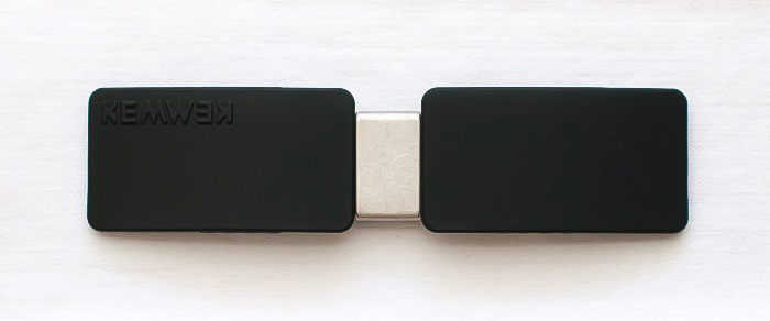 Kemwek Medium Largo Sporty Negro con Wek Plata