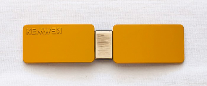 Kemwek Medium Largo Sporty Amarillo con Wek Oro Viejo y Plata